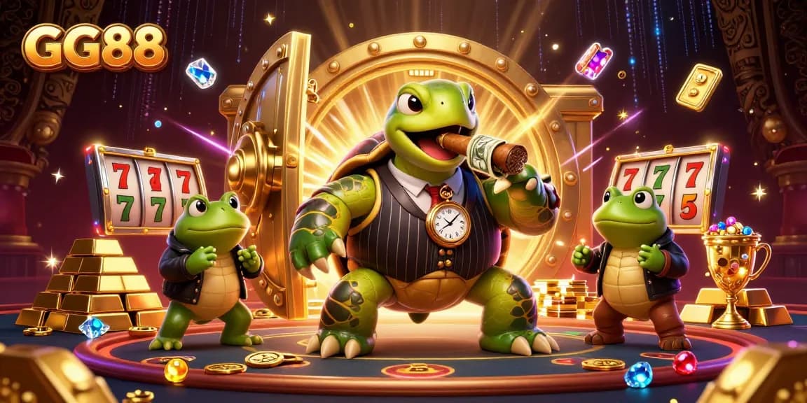 Experience exciting gaming adventures with GG88's vibrant underwater casino scene filled with treasures.