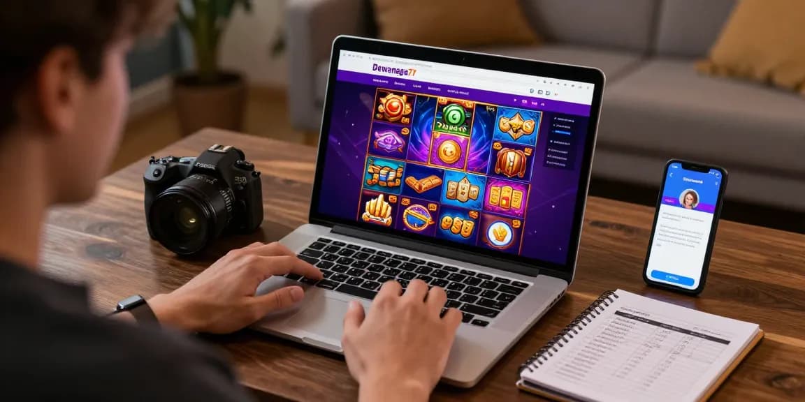 Dewanaga77 online slot gaming experience with vibrant graphics and user interaction.