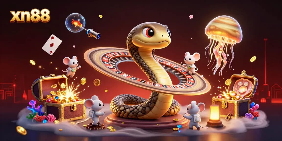 Engage in excitement at xn88's cosmic casino with a vibrant 3D illustration of a roulette wheel made of Saturn rings.