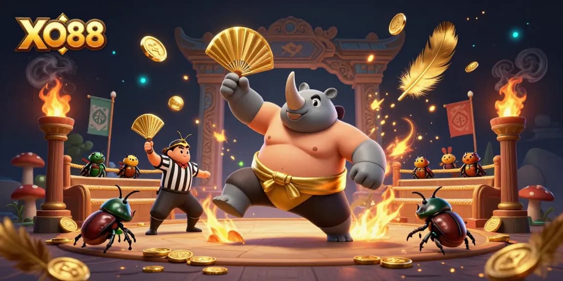 Experience exciting gameplay at XO88 with thrilling beetle champions in a vibrant casino arena.