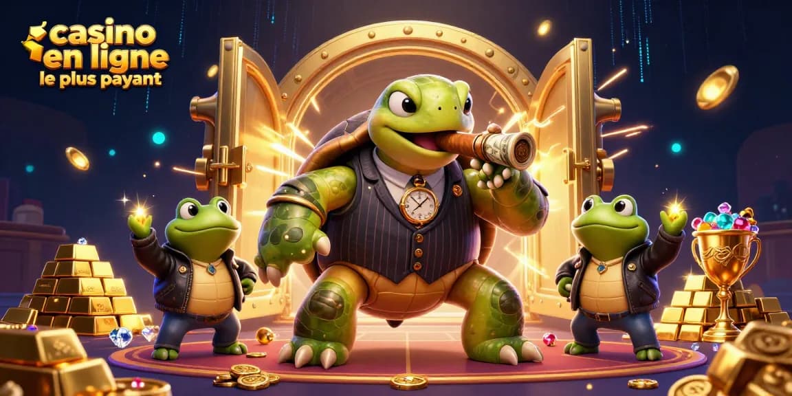 Jouer au casino en ligne le plus payant tout en admirant une scène dynamique de personnages de jeu captivants.