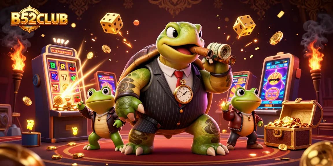 Experience thrilling jackpots at B52CLUB with vibrant gaming elements and dynamic characters.