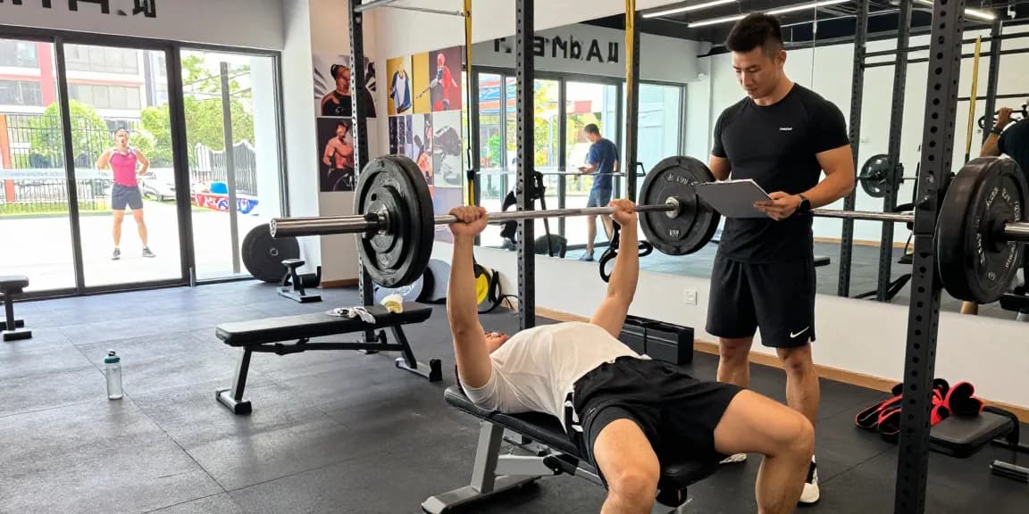 Astera Shop offers premium fitness products in a vibrant gym setting showcasing an athlete's dedication.