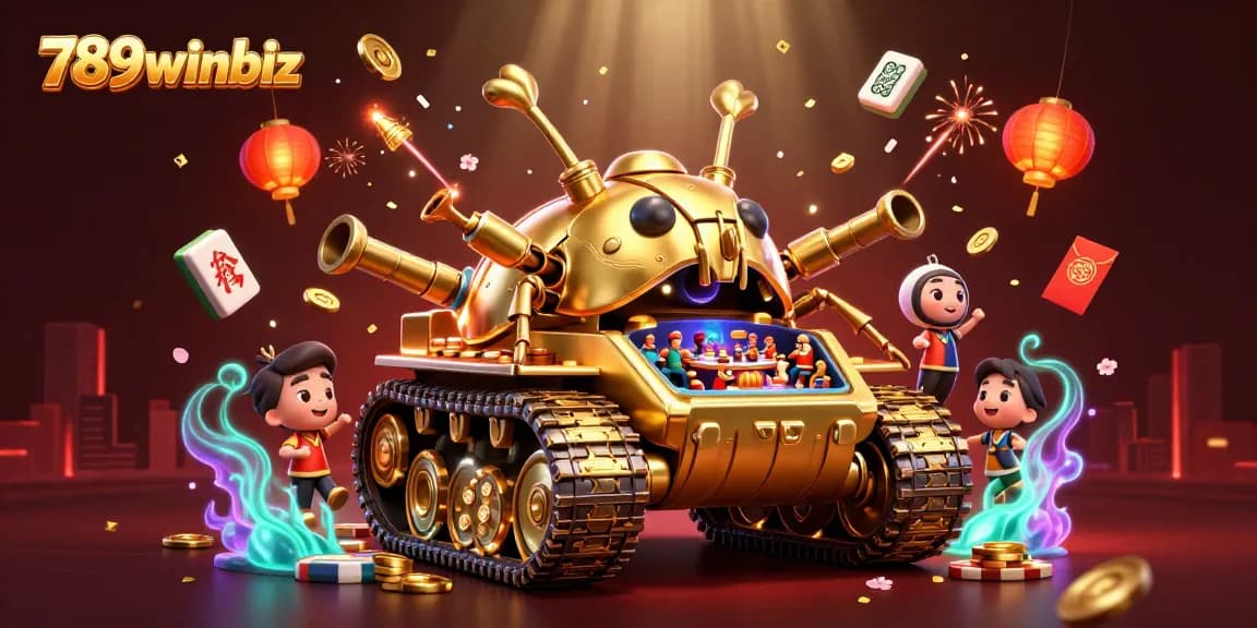 Experience the vibrant world of gambling at 789winbiz with a golden beetle tank casino scene.