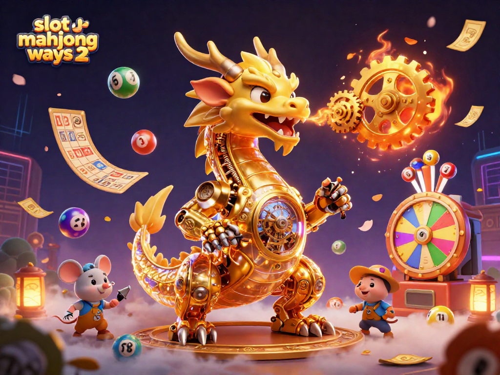 Engage with slot mahjong ways 2 through vibrant gameplay featuring a dragon and dynamic lottery elements.