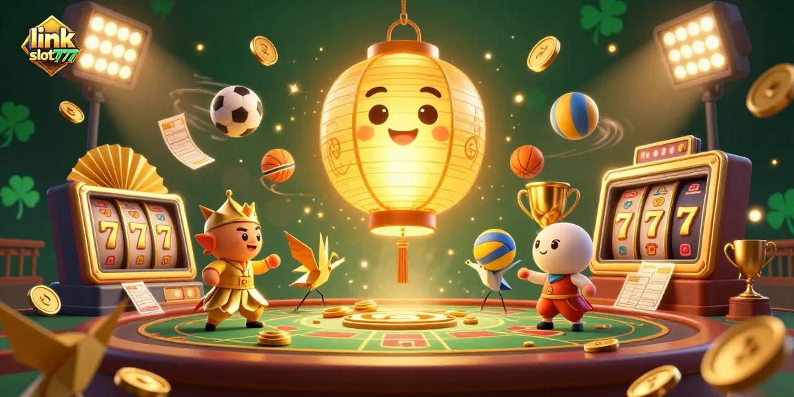 Play exciting games with link slot777 as golden lantern spirit joins thrilling casino atmosphere.