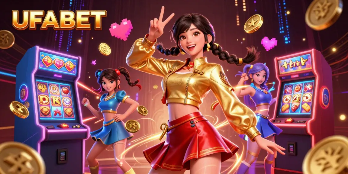 Spin the reels at UFABET featuring vibrant 3D slot machines and action-packed casino atmosphere.
