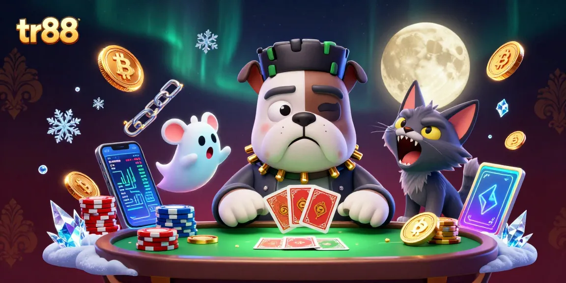 tr88 players enjoying an engaging card game with ghostly and fantastical elements in a vibrant casino.