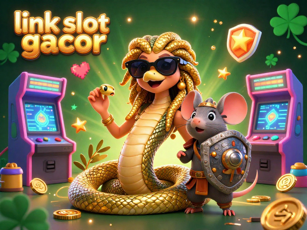 Experience the excitement at link slot gacor with a colorful 3D casino scene featuring dynamic gaming elements and a magical atmosphere.