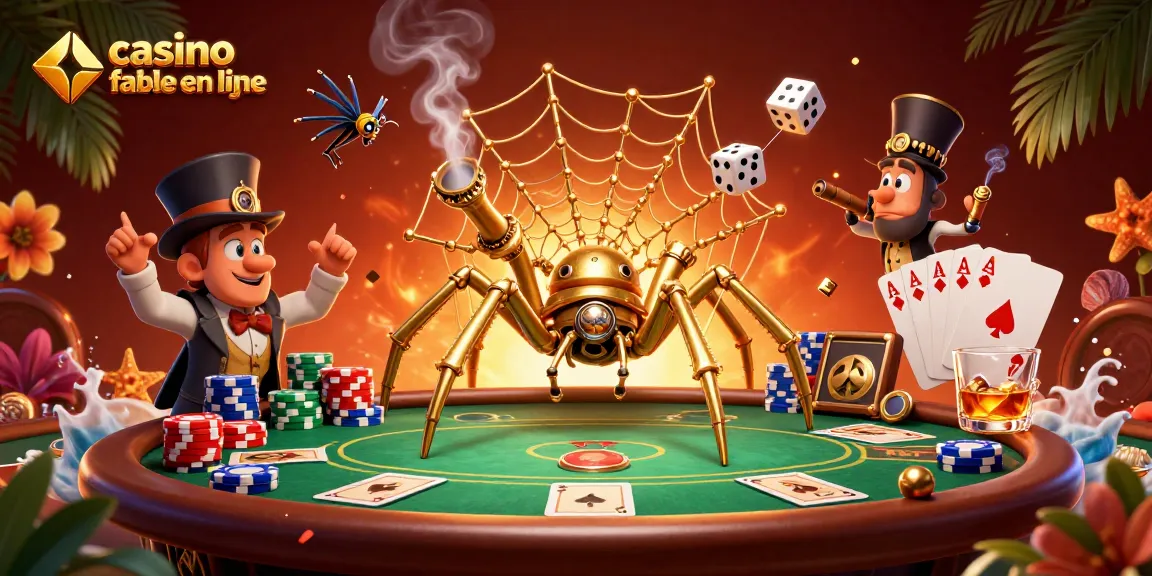Découvrez un casino fiable en ligne avec une illustration 3D captivante de jeux de cartes et de jetons.