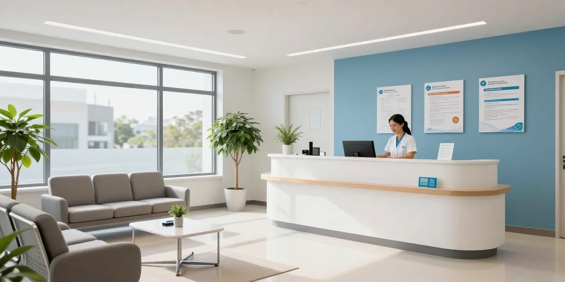 Image depicting ACA health insurance for freelancers in a welcoming medical facility, emphasizing patient care and professional healthcare services.