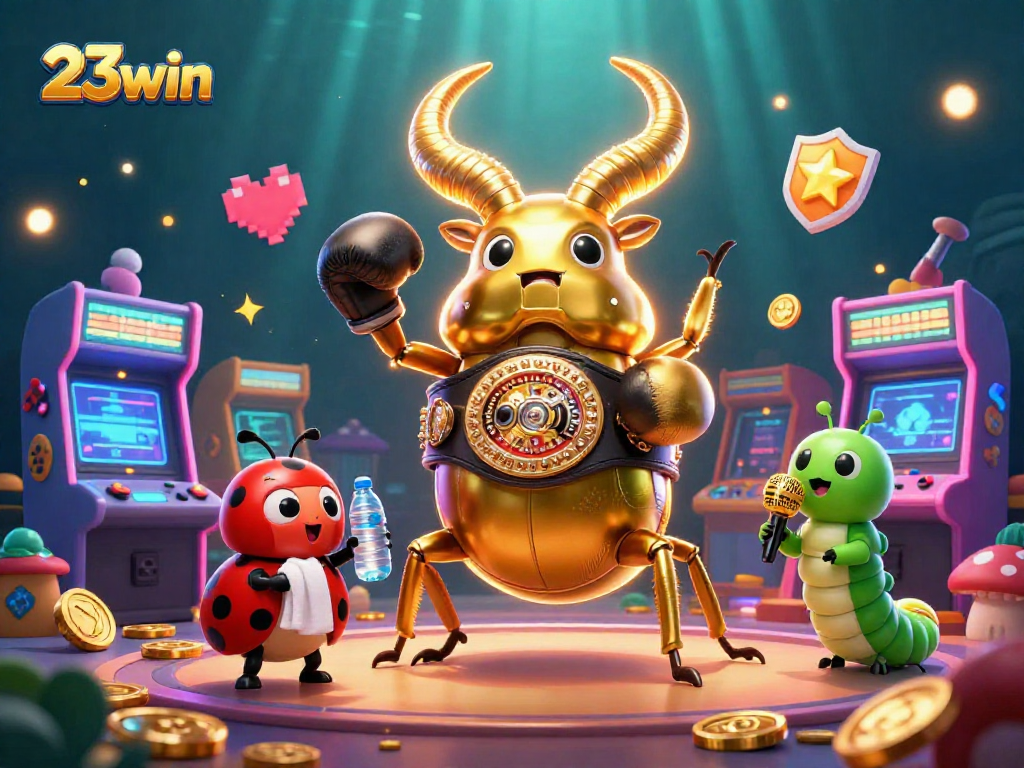 Experience thrilling action at 23win with a vibrant underwater gaming illustration featuring unique characters and casino elements.