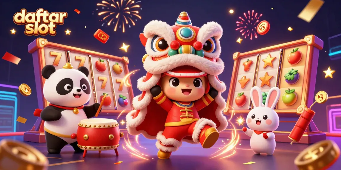 Experience the thrill of daftar slot with dynamic characters and elements in a vibrant casino scene.