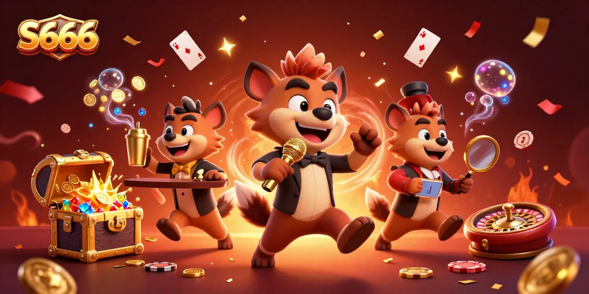 Experience thrilling games and fun at S666’s vibrant casino with energetic characters and dynamic elements.