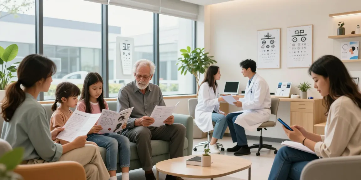 Patients receiving personalized eye care at SNU Eye Clinic, snuseoul, promoting advanced treatments.
