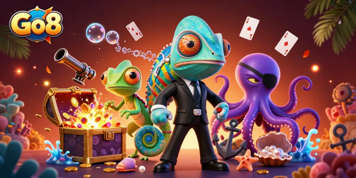Engage with Go8's vibrant online casino gaming scene featuring exciting action in a rich illustration.