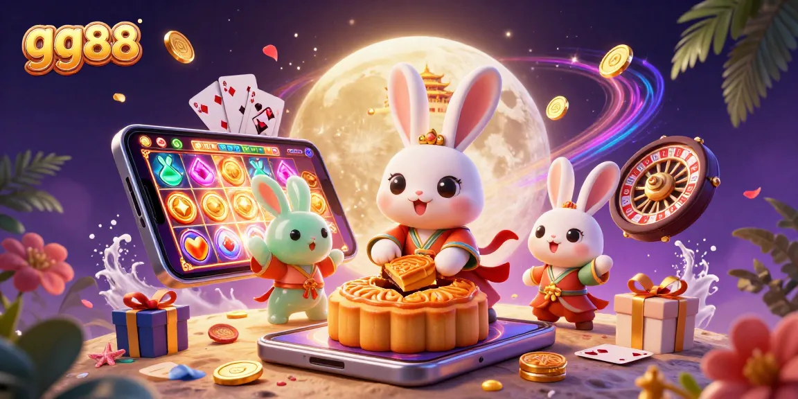 Experience thrilling gameplay at gg88 with a dynamic illustration featuring iconic casino elements.