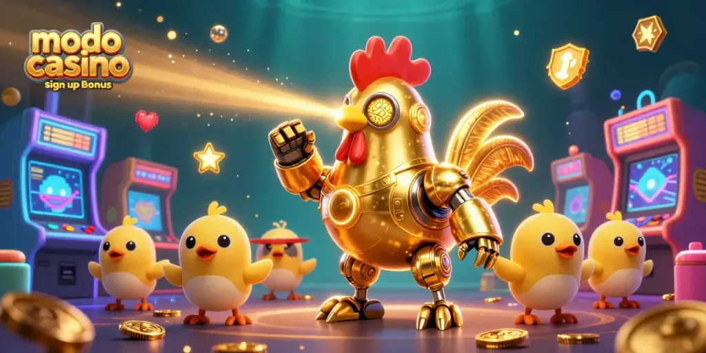 Claim your modo casino sign up bonus with vibrant arcade gaming excitement and golden rewards.