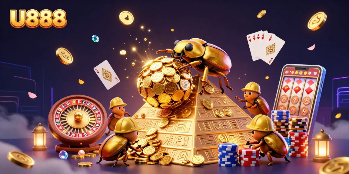 Engage with U888's thrilling casino adventure featuring colorful characters and dynamic game elements.