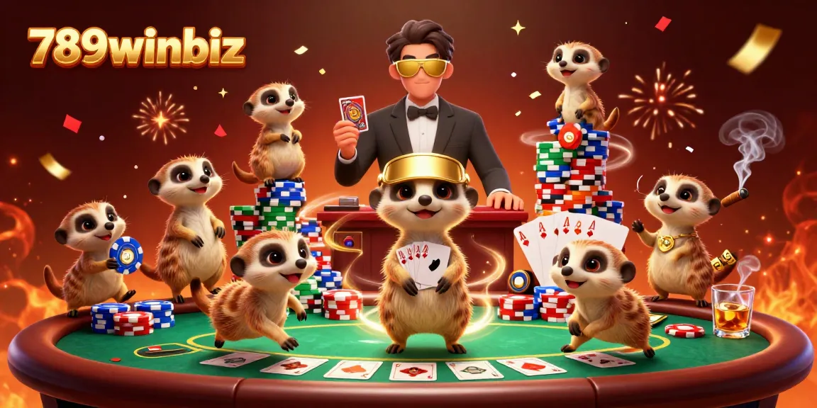 Experience thrilling gaming with 789winbiz as meerkats run a vibrant casino operation.
