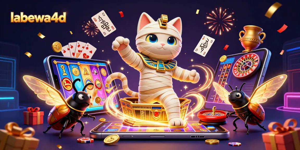 Labewa4d menghadirkan kucing mummy 3D dan scarab dalam kasino, membagikan pengalaman bermain yang seru.