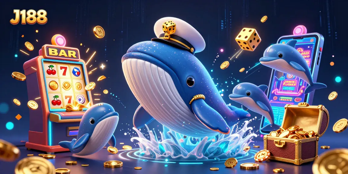 Bet on J188 with exciting gains as the 3D whale and dolphins showcase thrilling casino games.