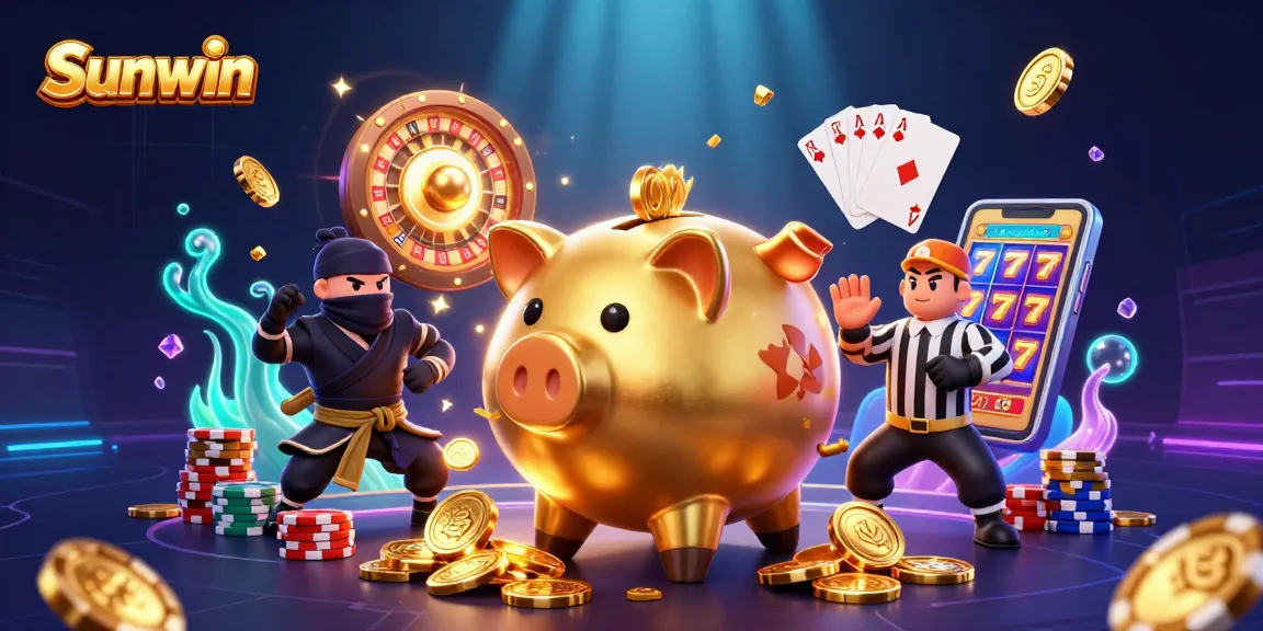 Experience thrilling gaming at Sunwin with dynamic characters and vibrant casino elements.