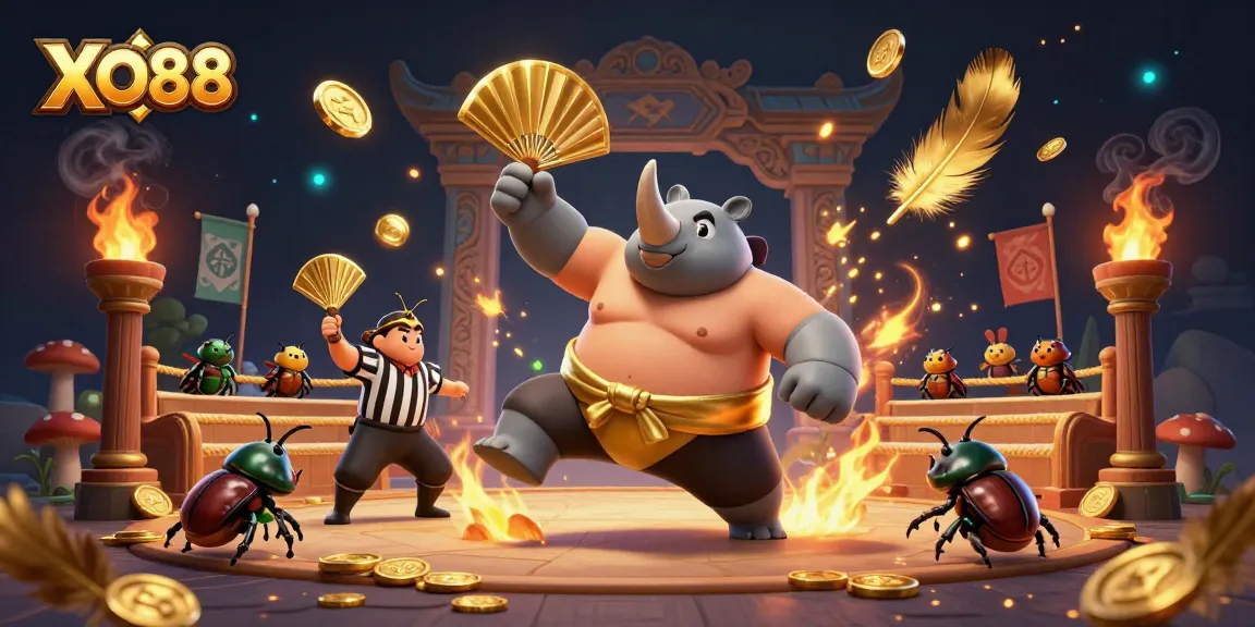 Experience exciting gameplay at XO88 with thrilling beetle champions in a vibrant casino arena.