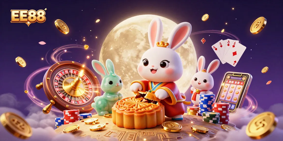 EE88 reveals the excitement of casino play with a magical rabbit scene filled with vibrant 3D elements.