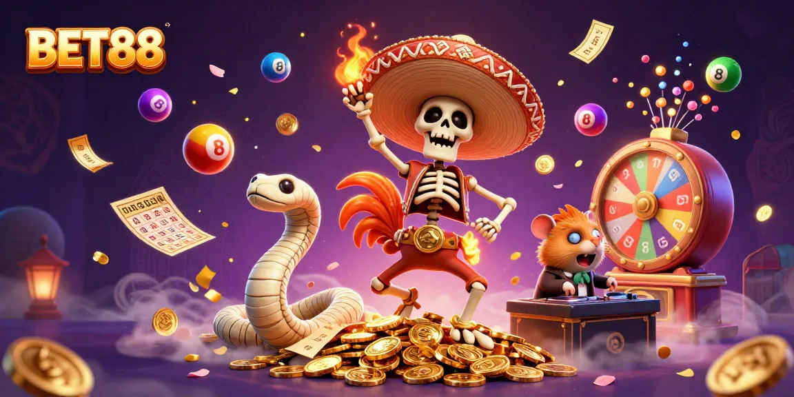 Experience the thrill of winning big at BET88 with exciting lottery elements and vibrant casino action.
