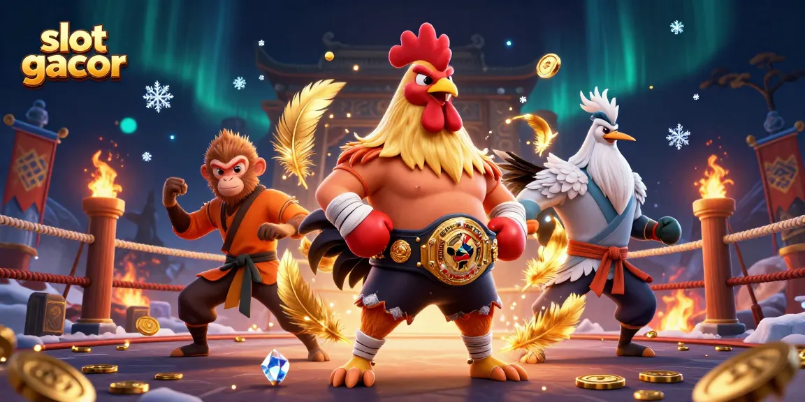 Engage with slot gacor excitement through a vibrant 3D casino scene featuring dynamic characters and dynamic elements.