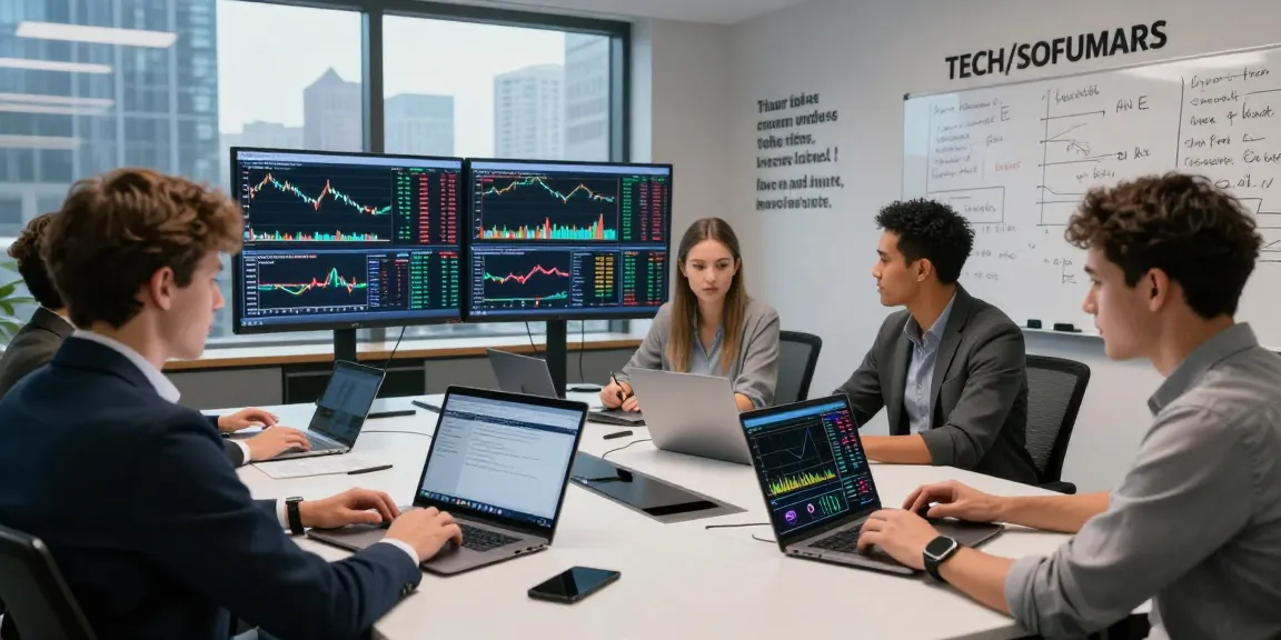 Traders utilizing MetaTrader 5 in a modern workspace with real-time data analysis.