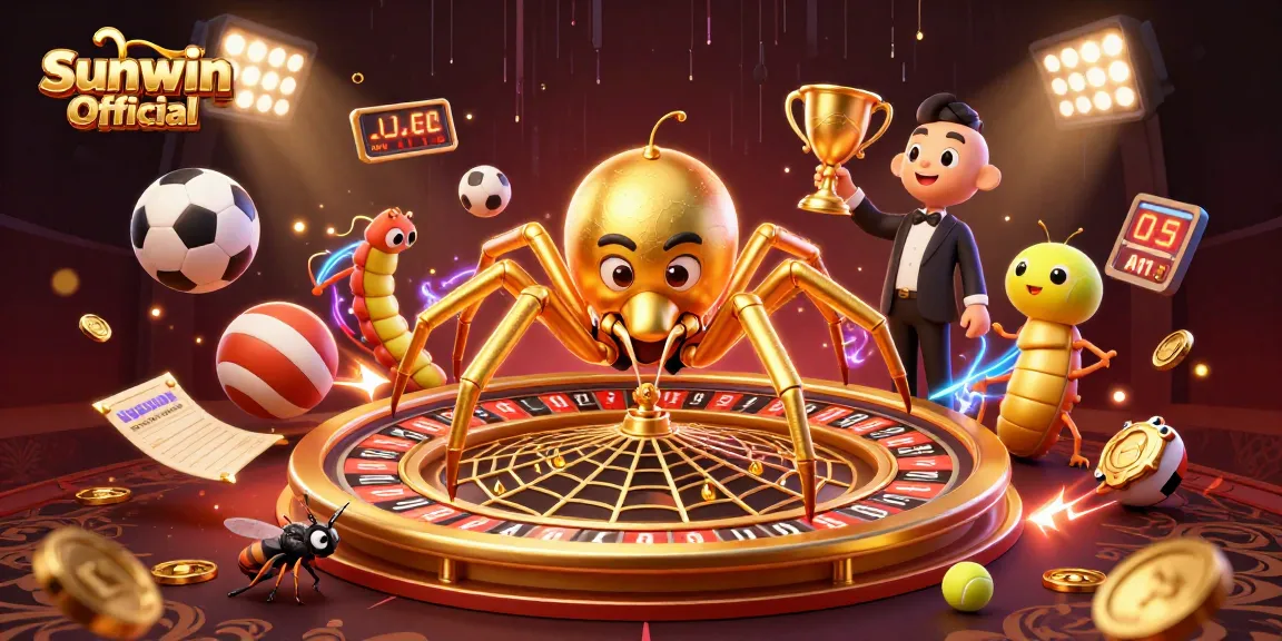 Experience thrilling bets with Sunwin Official as the golden spider spins the roulette web.
