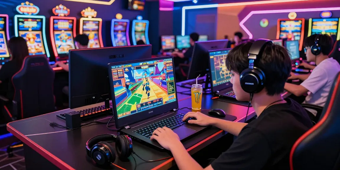 Player engaging with link slot88 in an exciting online gaming environment filled with virtual slots and neon lights.