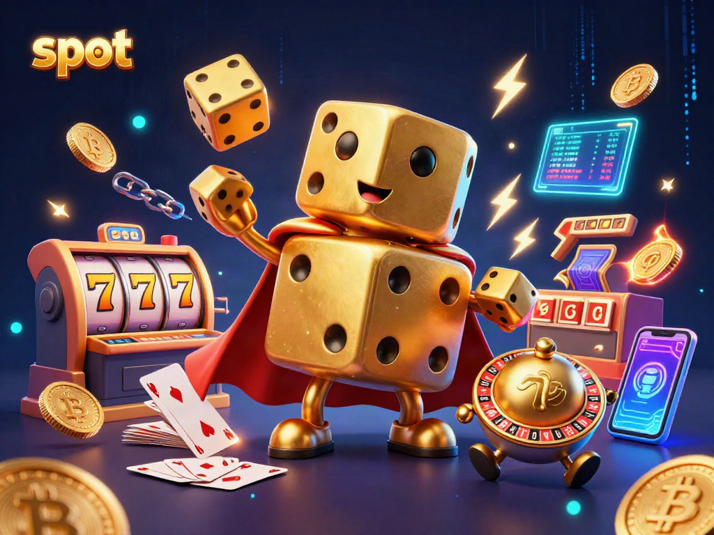 Engage with dynamic slot activities alongside golden dice and crypto elements.