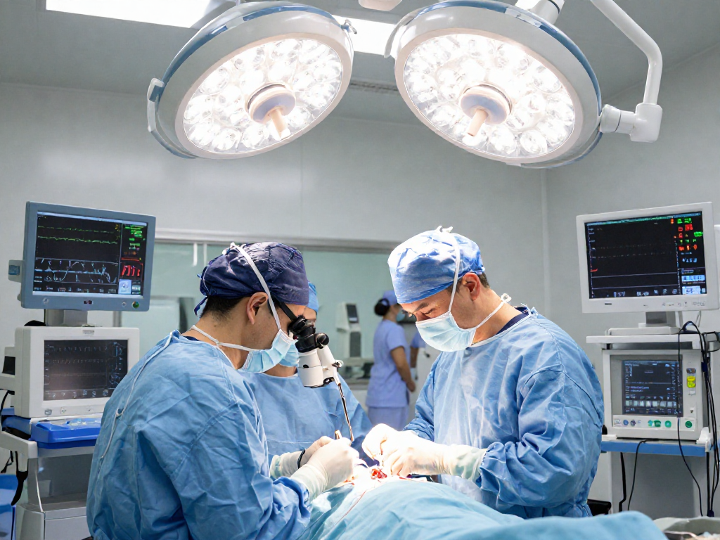 Beyin tümörü ameliyatı in progress, showcasing skilled neurosurgeon and advanced surgical techniques.