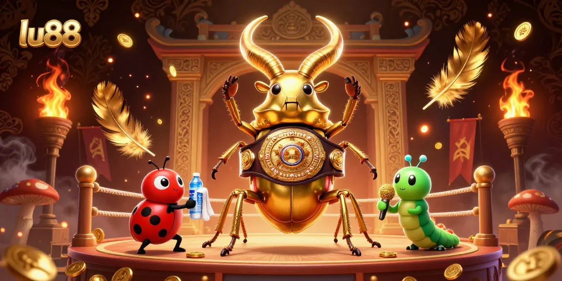 Experience the excitement of lu88 with a dramatic 3D cartoon scene from a unique casino fight.