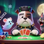 tr88 players enjoying an engaging card game with ghostly and fantastical elements in a vibrant casino.