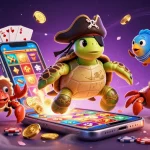 Visualisation dynamique du casino en ligne le plus payant avec des personnages colorés et éléments de jeu captivants.