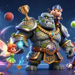 Engage in the thrilling world of online gaming with o8 kjc, featuring a golem guardian and brave hamster knight.