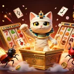 Illustration présentant le casino en ligne le plus payant avec une momie égyptienne et des éléments de jeux captivants.