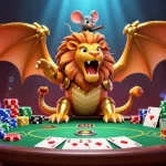 Experience the thrill of winning at Sunwin with a vibrant poker scene featuring a triumphant chimera!