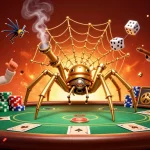 Découvrez un casino fiable en ligne avec une illustration 3D captivante de jeux de cartes et de jetons.