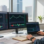 Traders using MT4 platform for forex analysis and trading operations