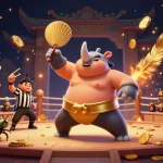 Engage with AO88's thrilling atmosphere as the rhinoceros beetle sumo champion captures the excitement of the gambling arena.