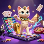 Experience thrilling gameplay with bl555 as the Egyptian mummy cat unleashes golden treasures.