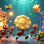 Mainkan pol88 slot dengan tim semut 3D mencuri chip poker emas dalam ilustrasi menarik.